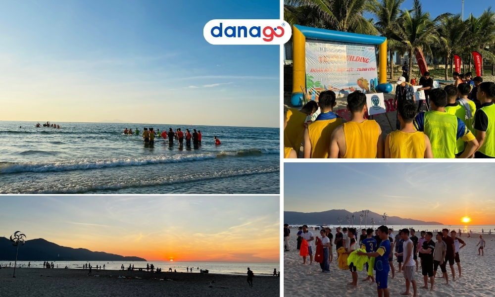 SUP and swimming at My Khe beach SUP and swimming at My Khe beach